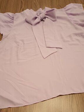 Eloquii Size 18 Lavender Top with Bow